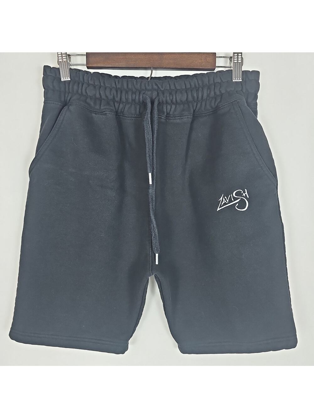 Blank Knights Black Heavy Blend Fleece Sweat Shorts, Men's Size Medium